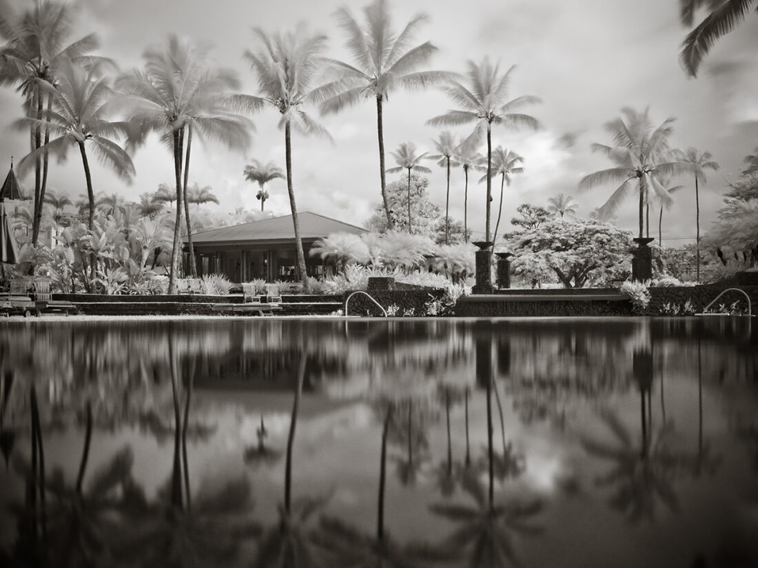 Infrared photography of the Hana Hotel Maui Hawaii