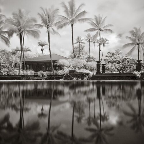 Infrared photography of the Hana Hotel Maui Hawaii