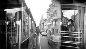 Holga 120 black and white film multiple exposure photograph
