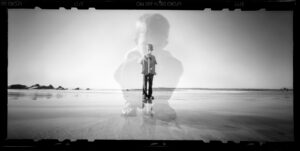 Zeromimage 6x12 Pinhole Double Exposure Photograph Coronado Beach